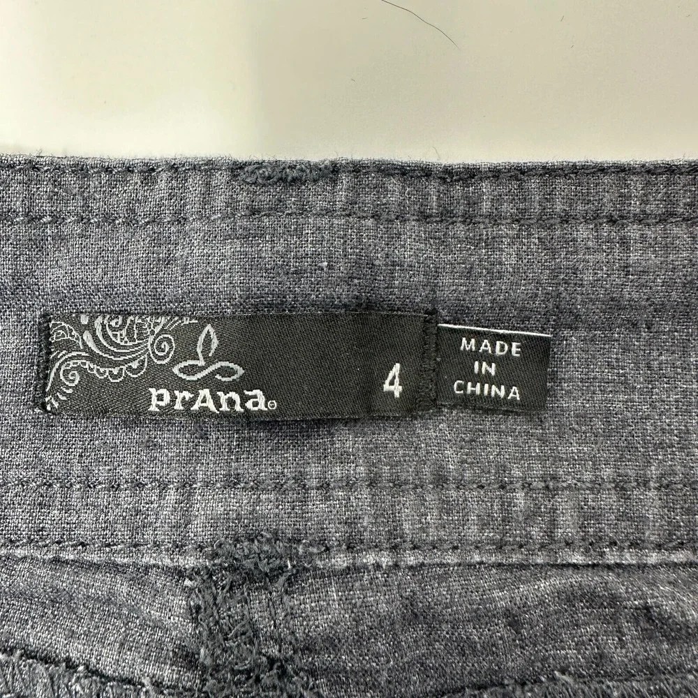 PRANA Women's Coal Gray Chambray Lizbeth Skirt‎ Size Hemp Blend UPF 50 MSRP $69